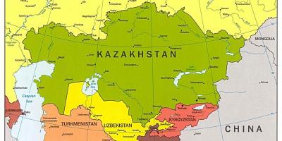 Mapa Kazachstánu mapa asie