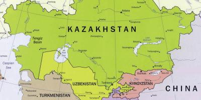 Mapa tengiz Kazachstánu